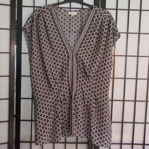 Tailored Smock Style, Blouse w/ Tie in Back, Pleated, Smock, Peplum, Vin…